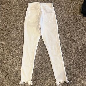 Tractr White Frayed Hem Skinny Jeans